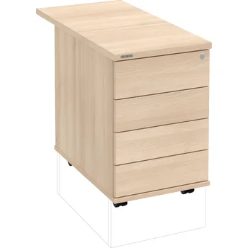 Zásuvkový kontejner K 34 C PTO N 80 – Kontejner, 4 zásuvky, cent. zamykání, bezúchytkové otevírání, léta napříč, hl. 80 cm - Akát , Akát