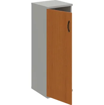 Policová skříň S 3 40 01 L – Skříň policová dvéřová 115,2 × 40 cm - Třešeň , Šedá , UCO – černá