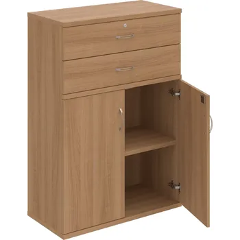 Policová skříň SZ 3 80 03 – Skříň policová zásuvková 115,2 × 80 cm - Višeň , Višeň , USN – Hobis