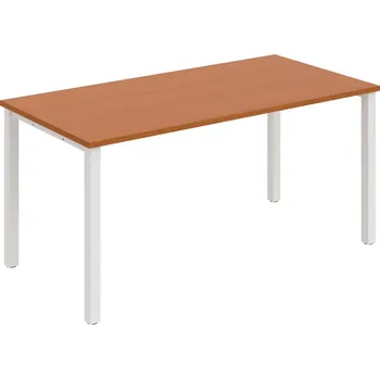 Psací stůl UJ 1600 – Stůl jednací rovný 160 cm - Třešeň , Bílý kov