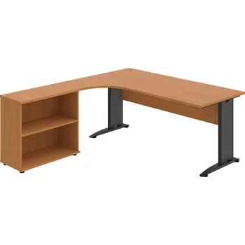 Psací stůl CE 1800 H P – Sestava pravá 180 cm - Olše , Olše , Černý kov