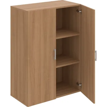 Policová skříň D 3 80 01 – Skříň policová dvéřová 111 × 80 cm - Višeň , Višeň , USH – hranatá