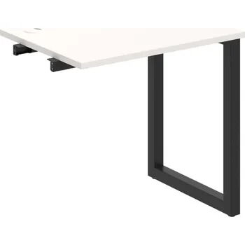 Psací stůl UE O 800 R – Stůl pracovní délky 80 cm, hl. 60 cm, k řetězení - Bílá , Černý kov