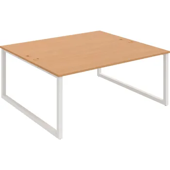 Psací stůl USD O 1800 – Stůl pracovní 180 × 160 cm - Buk , Bílý kov