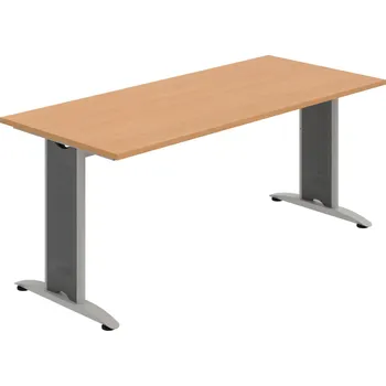 Jednací stůl FJ 1800 – Stůl jednací rovný 180 cm - Buk , Šedý kov