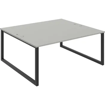 Psací stůl USD O 1800 – Stůl pracovní 180 × 160 cm - Šedá , Černý kov