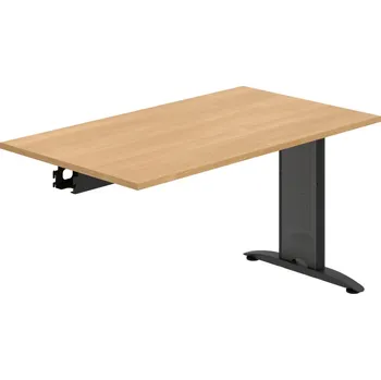 Jednací stůl FJ 1400 R – Stůl jednací řetězící rovný 140 cm - Dub , Černý kov