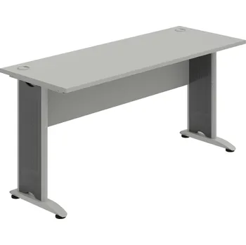 Psací stůl CE 1600 – Stůl pracovní rovný 160 cm, hl. 60 cm - Šedá , Šedá , Šedý kov