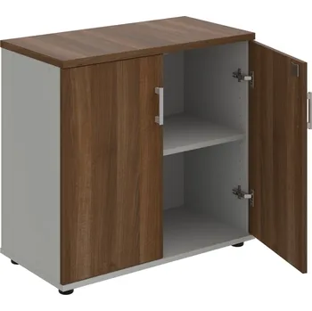 SPZ 80 40 – Skříňka ke stolu, zavřená, š. 80 cm - Ořech , Šedá , USH – hranatá