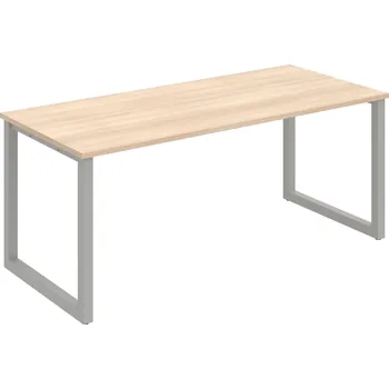 Psací stůl UJ O 1800 – Stůl jednací rovný délky 180 cm - Akát , Šedý kov