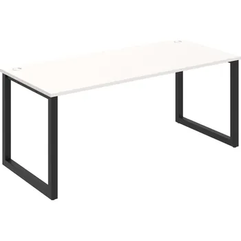 Psací stůl US O 1800 – Stůl pracovní délky 180 cm - Bílá , Černý kov