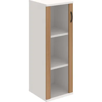 Policová skříň S 3 40 02 L – Skříň policová dvéřová 115,2 × 40 cm - Višeň , Bílá , UCO – černá