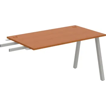 Psací stůl US A 1400 RU – Stůl pracovní délky 140 cm, k řetězení - Třešeň , Šedý kov