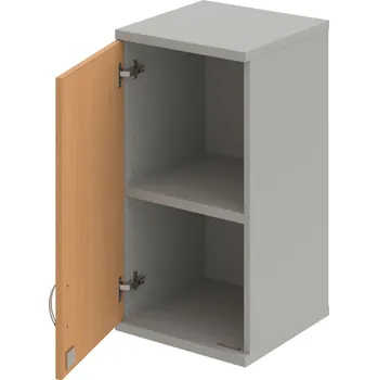 Policová skříň SZ 2 40 01 L H – Skříň policová dvéřová 76,8 × 40 cm - Buk , Šedá , USN – Hobis