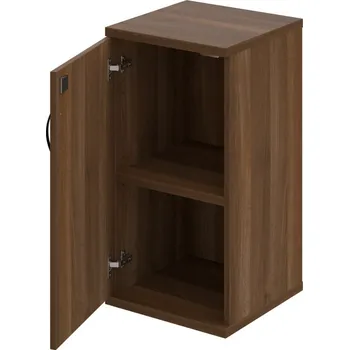 Policová skříň SZ 2 40 01 L – Skříň policová dvéřová 76,8 × 40 cm - Ořech , Ořech , UCO – černá