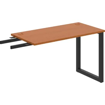 Psací stůl UE O 1200 RU – Stůl pracovní délky 120 cm, hl. 60 cm, k řetězení - Třešeň , Černý kov