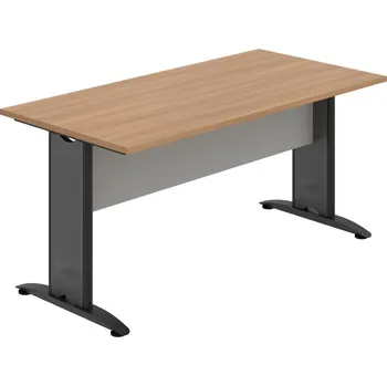 Jednací stůl CJ 1600 – Stůl jednací rovný 160 cm - Višeň , Šedá , Černý kov