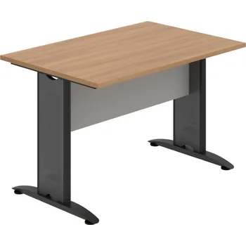 Jednací stůl CJ 1200 – Stůl jednací rovný 120 cm - Višeň , Šedá , Černý kov