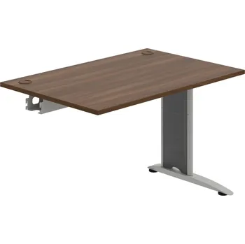 Psací stůl FS 1200 R – Stůl pracovní řetězící rovný 120 cm - Ořech , Šedý kov