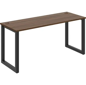 Psací stůl UE O 1600 – Stůl pracovní délky 160 cm, hl. 60 cm - Ořech , Černý kov