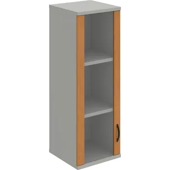 Policová skříň S 3 40 02 L H – Skříň policová dvéřová 115,2 × 40 cm - Olše , Šedá , UCO – černá