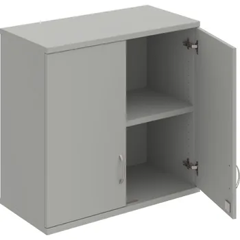 Policová skříň SZ 2 80 01 H – Skříň policová dvéřová 76,8 × 80 cm - Šedá , Šedá , USN – Hobis