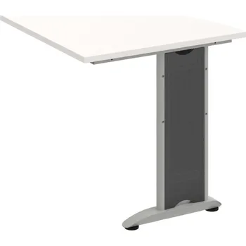 Psací stůl FP 901 P – Stůl spojovací pravý - Bílá , Šedý kov