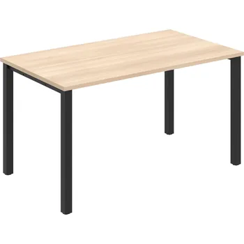 Psací stůl UJ 1400 – Stůl jednací rovný délky 140 cm - Akát , Černý kov