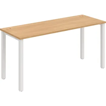 Psací stůl UE 1600 – Stůl pracovní délky 160 cm, hl. 60 cm - Dub , Bílý kov