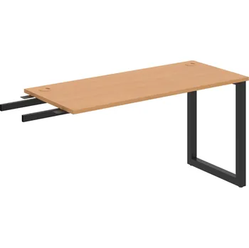 Psací stůl UE O 1400 RU – Stůl pracovní délky 140 cm, hl. 60 cm, k řetězení - Buk , Černý kov