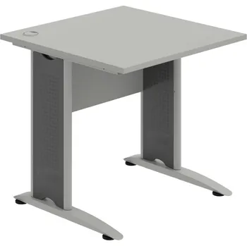 Psací stůl CS 800 – Stůl pracovní rovný 80 cm - Šedá , Šedá , Šedý kov