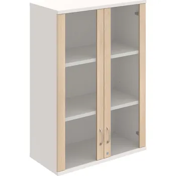 Policová skříň SZ 3 80 04 H – Skříň policová dvéřová 115,2 × 80 cm - Akát , Bílá , USN – Hobis