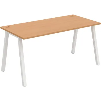 Psací stůl US A 1600 – Stůl pracovní délky 160 cm - Buk , Bílý kov