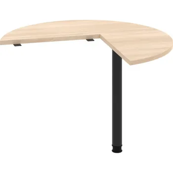 Psací stůl GP 21 P – Stůl jednací pravý ø 100 cm - Akát , Černý kov