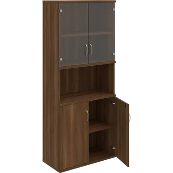 Policová skříň SZ 5 80 10 – Skříň policová dvéřová 192 × 80 cm - Ořech , Ořech , USN – Hobis