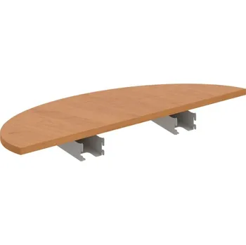 Psací stůl FP 120 – Stůl zakončovací oblouk 120 cm - Olše , Šedý kov