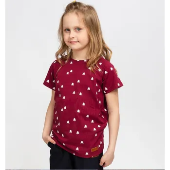 Dětské vínové tričko les Velikost: 122/128