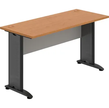 Psací stůl CE 1400 – Stůl pracovní rovný 140 cm, hl. 60 cm - Olše , Šedá , Černý kov