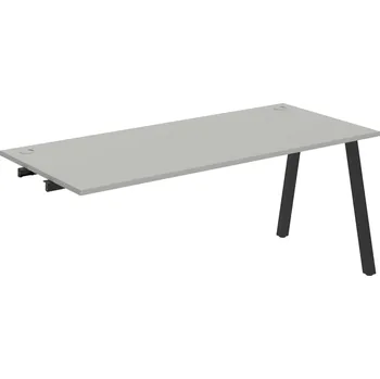 Psací stůl US A 1800 R – Stůl pracovní délky 180 cm, k řetězení - Šedá , Černý kov
