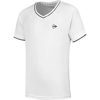 Dívčí tenisové tričko DUNLOP CLUB CREW TEE GIRL WHITE/BLACK 164