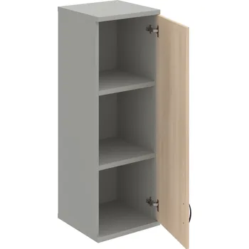 Policová skříň S 3 40 01 P H – Skříň policová dvéřová 115,2 × 40 cm - Akát , Šedá , UCO – černá