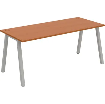 Psací stůl US A 1800 – Stůl pracovní délky 180 cm - Třešeň , Šedý kov
