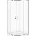 CERSANIT - Sprchový kout BASIC čtvrtkruh 80x185, posuv, čiré sklo S158-003