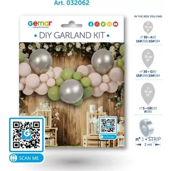 Balónek Sada na balonkovou girlandu - Olivová