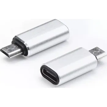 Redukce Tel1 ADAPTÉR/REDUKCE TYP C NA MICRO USB STŘÍBRNÝ
