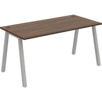 Psací stůl US A 1600 – Stůl pracovní délky 160 cm - Ořech , Šedý kov