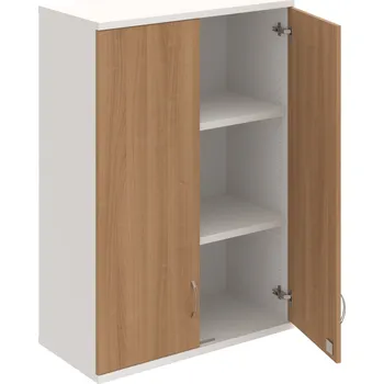 Policová skříň SZ 3 80 01 H – Skříň policová dvéřová 115,2 × 80 cm - Višeň , Bílá , USN – Hobis
