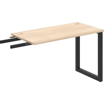 Psací stůl UE O 1200 RU – Stůl pracovní délky 120 cm, hl. 60 cm, k řetězení - Akát , Černý kov