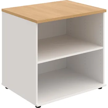 SP 80 60 P – Skříňka ke stolu, otevřená, š. 80 cm, léta podél - Dub , Bílá