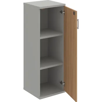 Policová skříň SZ 3 40 01 P – Skříň policová dvéřová 115,2 × 40 cm - Višeň , Šedá , USH – hranatá